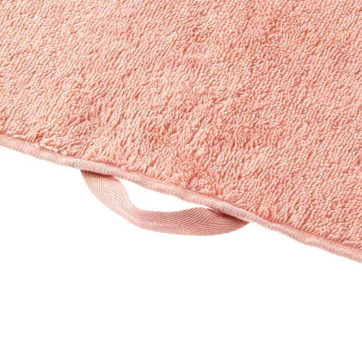 洗濯してもふんわり長持ちスリムバスタオル サーモンピンク