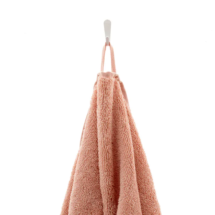 洗濯してもふんわり長持ちスリムバスタオル サーモンピンク