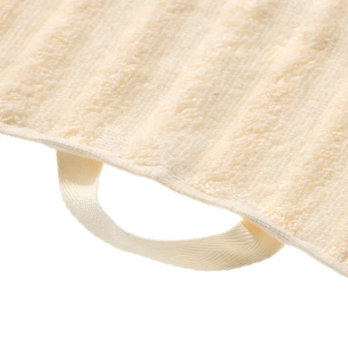 ふっくらドビーボーダー ビッグバスタオル アイボリー