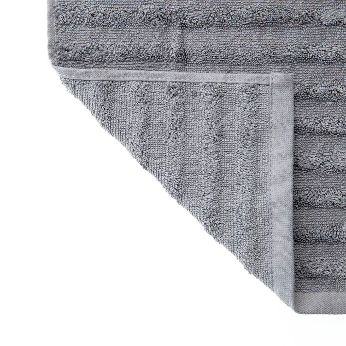 ふっくらドビーボーダー ビッグバスタオル グレー