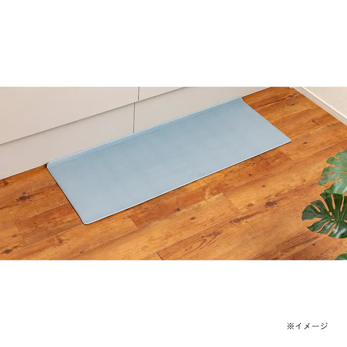 すき間を埋めるキッチンマット L-Fit グレー 45×120cm 厚み6mm クッション性 抗菌 燃えにくい 防カビ 拭くだけお手入れ