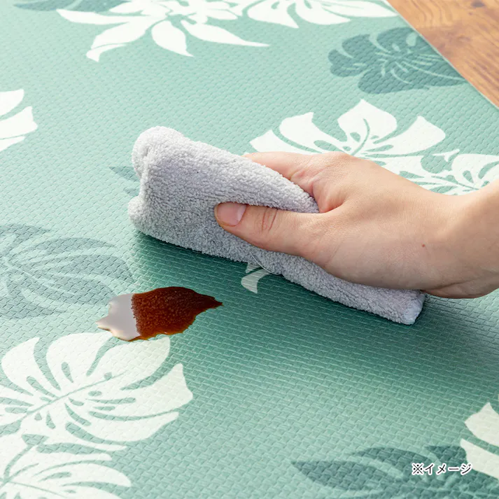 すき間を埋めるキッチンマット L-Fit リーフ 45×180cm 厚み6mm クッション性 抗菌 燃えにくい 防カビ 拭くだけお手入れ