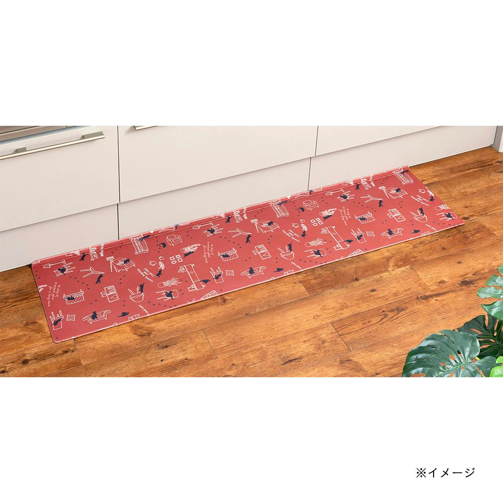 すき間を埋めるキッチンマット L-Fit キャット 45×180cm 厚み6mm
