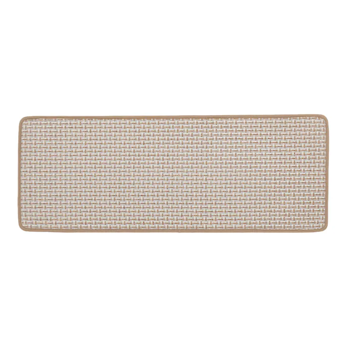 ファブリックキッチンマット ベージュ 45×120cm 抗菌