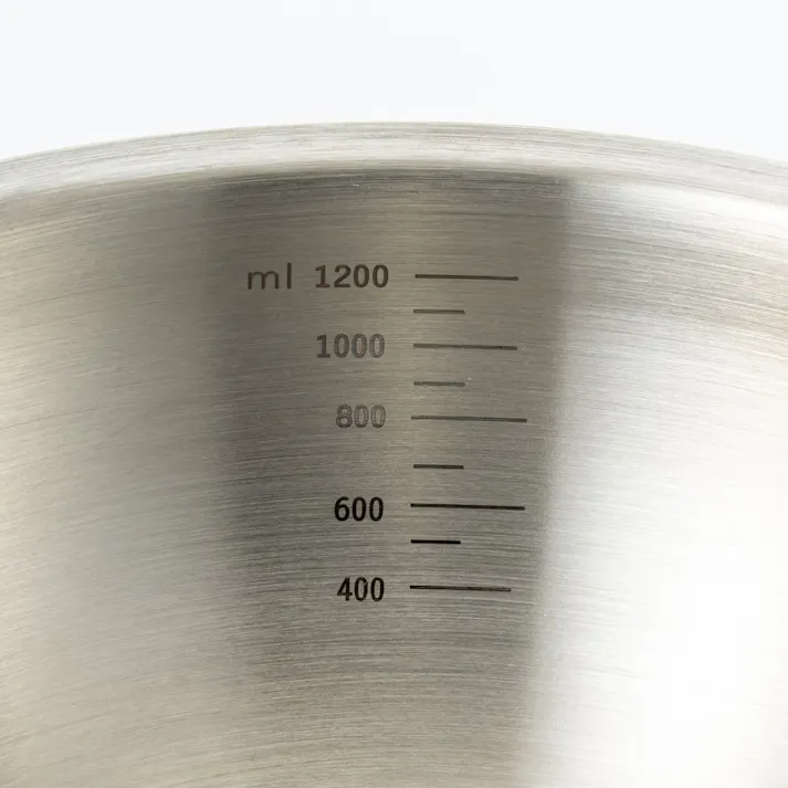 滑りにくいステンレスボウル 18cm 目盛付き