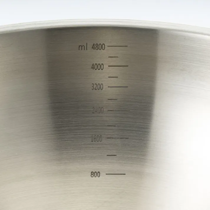 滑りにくいステンレスボウル 30cm 目盛付き
