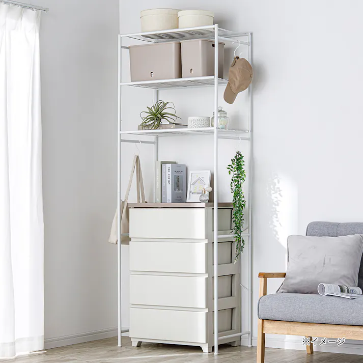 T35 チェスト上ラック ホワイト