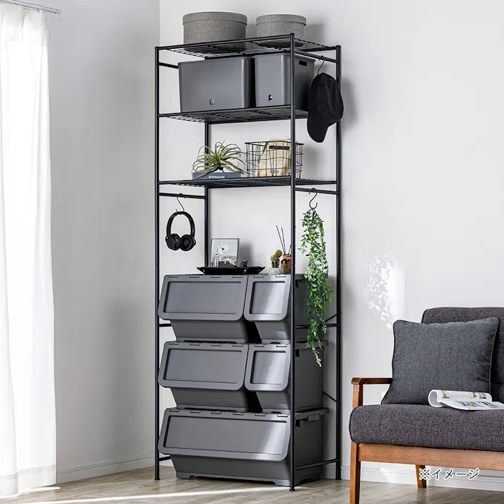 T37 チェスト上ラック ブラック