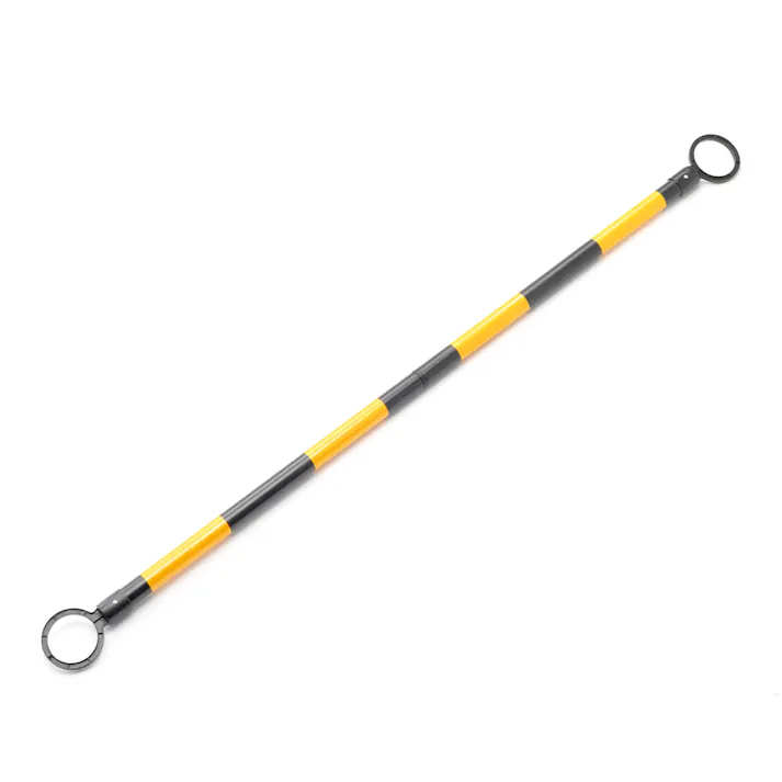 折りたたみ式反射付きコーンバー 黄/黒 1.35m