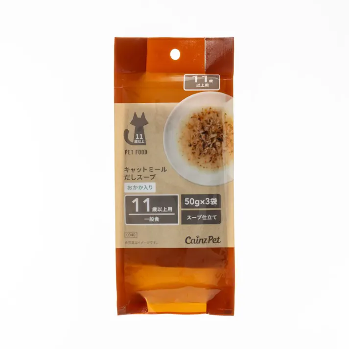 キャットミール パウチ だしスープ おかか 11歳以上用 50g×3P