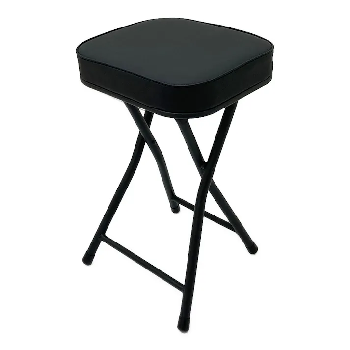 折りたたみクッションチェア ブラック