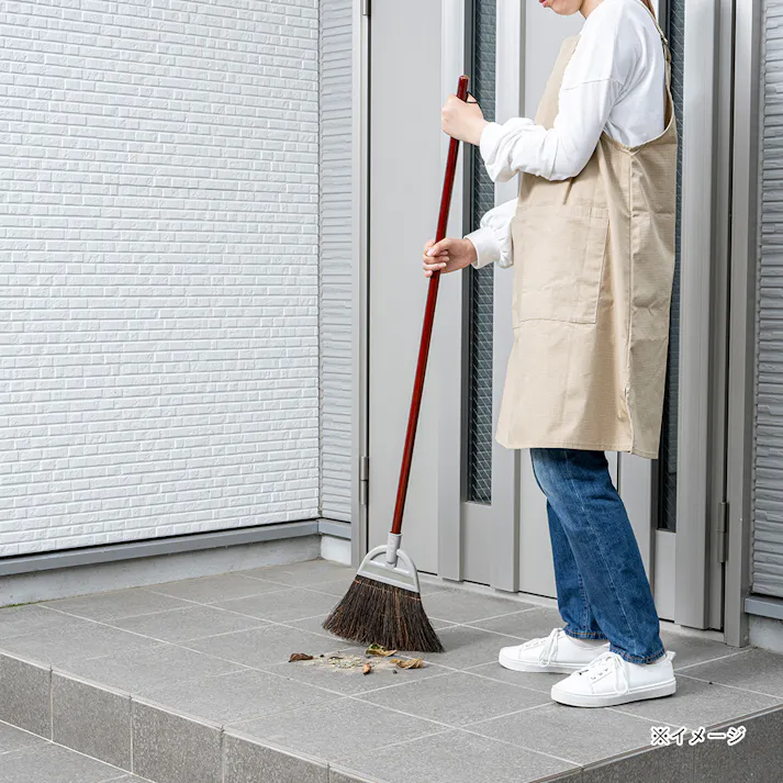 赤シダ 黒シダ混用ほうき 長柄