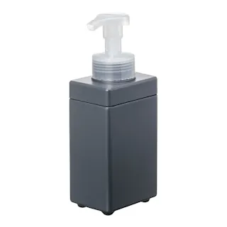 注ぎやすくヌメリにくいディスペンサー 泡タイプ 400ml ダークグレー