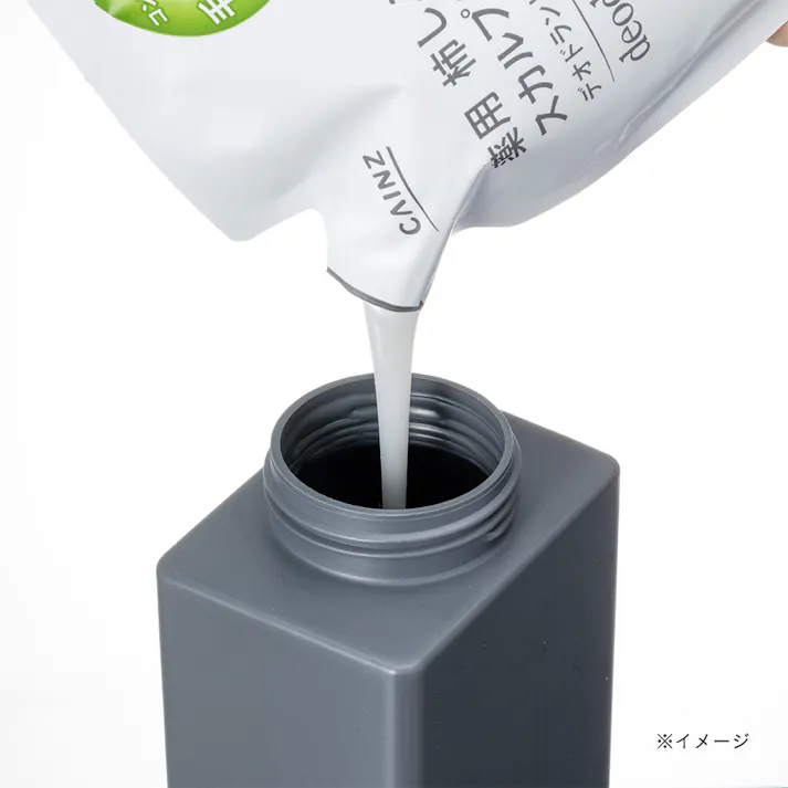 注ぎやすくヌメリにくいディスペンサー 600ml ダークグレー