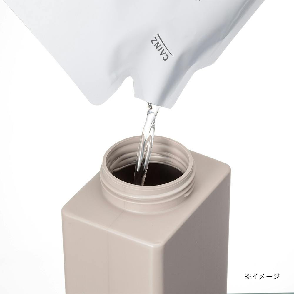 注ぎやすくヌメリにくいディスペンサー 泡タイプ 600ml ウォームグレー