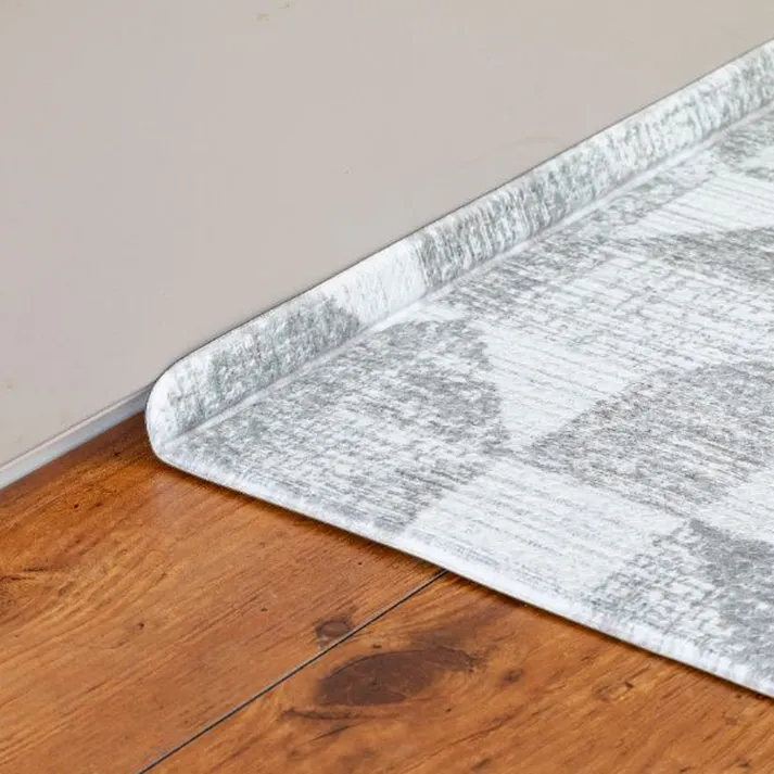 すき間を埋めるキッチンマット L-Fit 幾何柄 45×120cm 厚み6mm クッション性 抗菌 燃えにくい 防カビ 拭くだけお手入れ