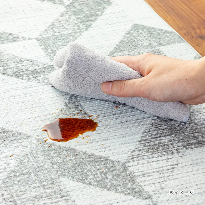 すき間を埋めるキッチンマット L-Fit 幾何柄 45×120cm 厚み6mm クッション性 抗菌 燃えにくい 防カビ 拭くだけお手入れ