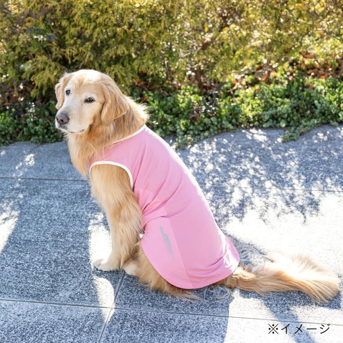 【送料無料】ひんやりプリントタンクトップ ピンク 6Lサイズ ペット服(犬の服)
