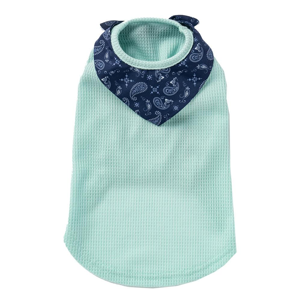 【送料無料】ペイズリースカーフタンクトップ ブルー Sサイズ ペット服(犬の服)