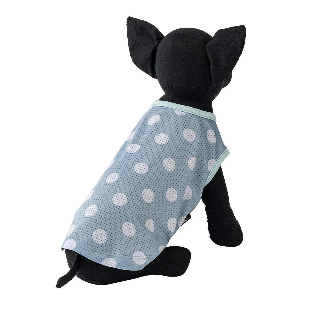 送料無料】ドットプリントタンクトップ ブルー Sサイズ ペット服(犬の 
