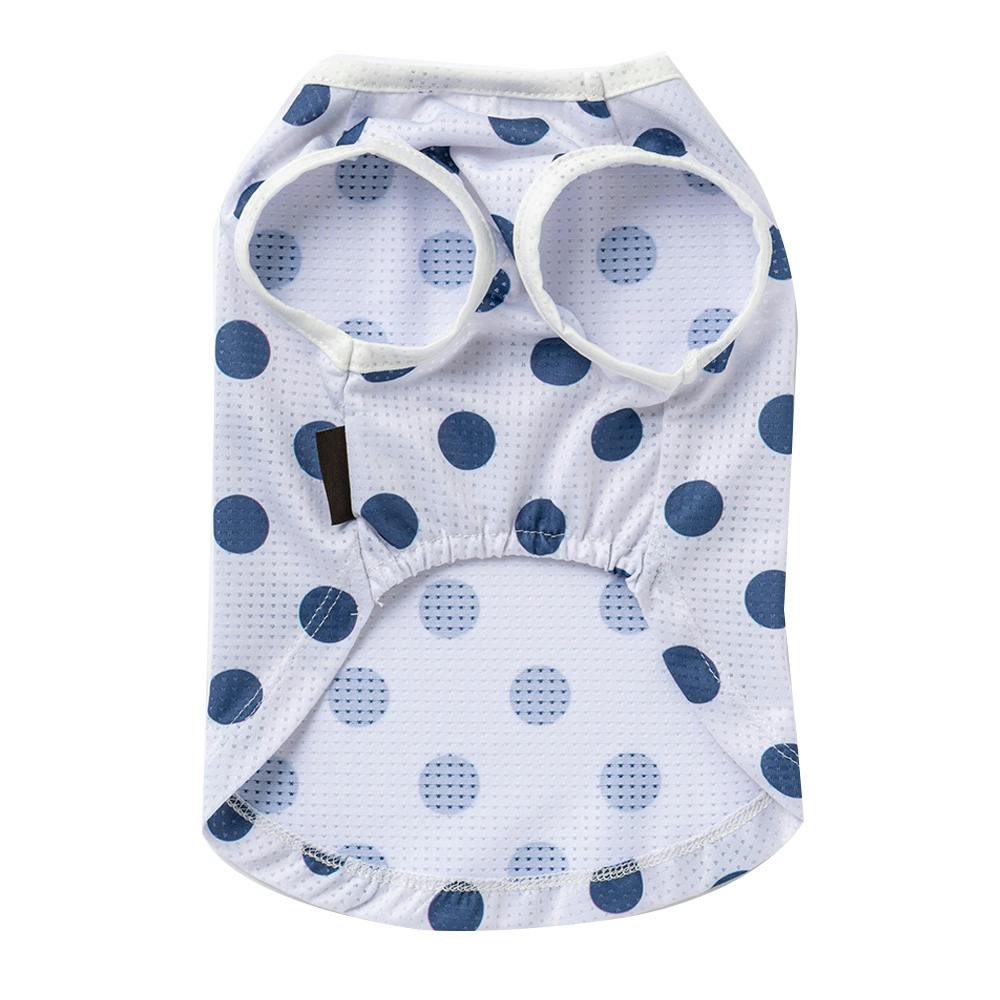 送料無料】ドットプリントタンクトップ ホワイト Sサイズ ペット