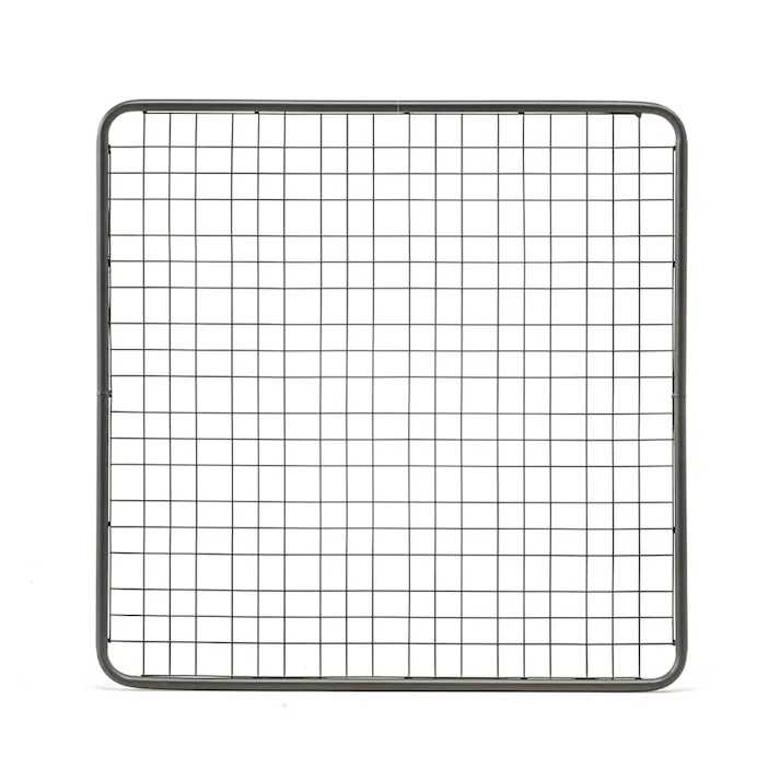 デザインフェンスクロスメッキ加工 ダークグリーン 90×90