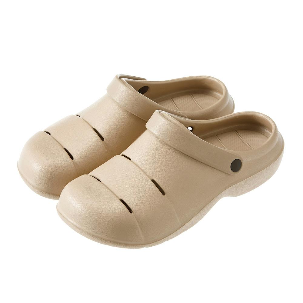 屈曲しやすいスリット入りサンダル ライトブラウン 24cm