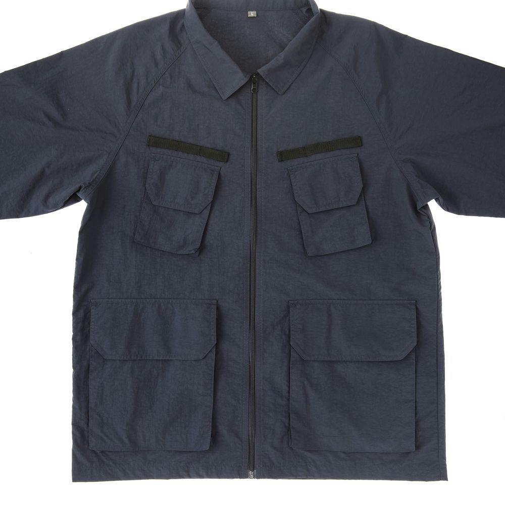 カインズ GDナイロンジッパーシャツ L ネイビー | 作業着・作業服