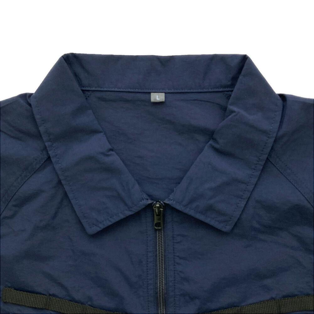 カインズ GDナイロンジッパーシャツ L ネイビー | 作業着・作業服