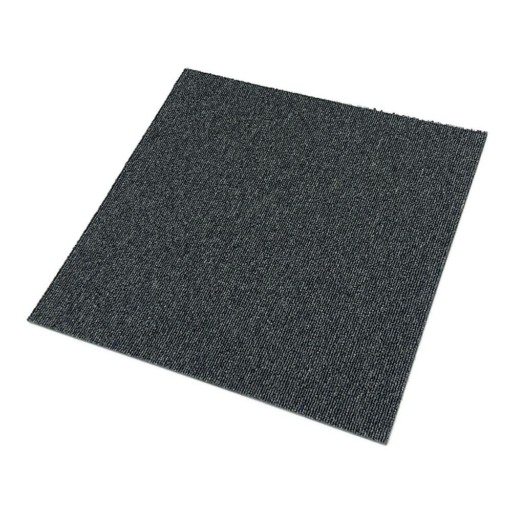防炎タイルカーペット ダークグレー 40×40cm | ラグ・カーペット