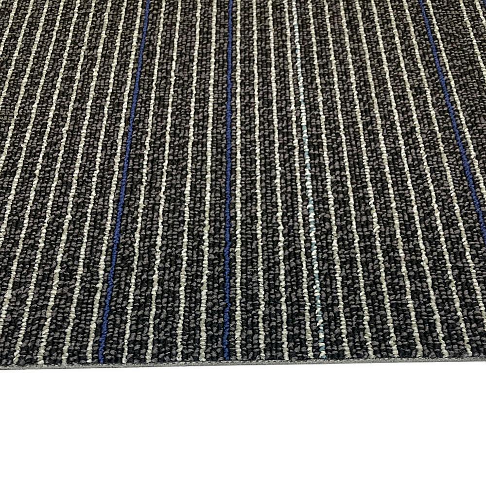 防炎タイルカーペット ダークグレー/ブルー 40×40cm | ラグ