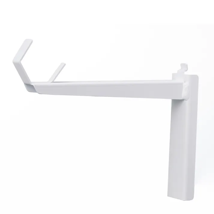 室内干し用竿受け 突っ張りアイランドラック用竿受けハンガー2P ホワイト