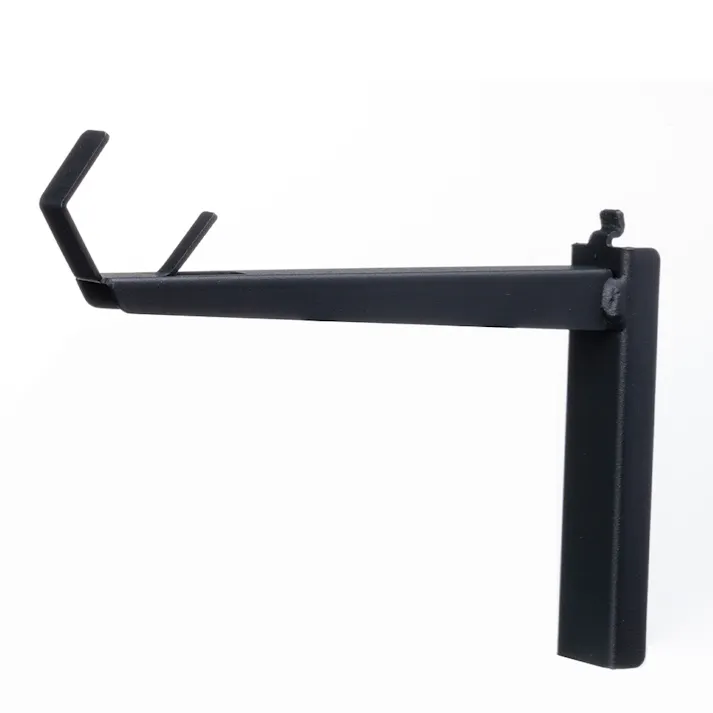 室内干し用竿受け 突っ張りアイランドラック用竿受けハンガー2P ブラック