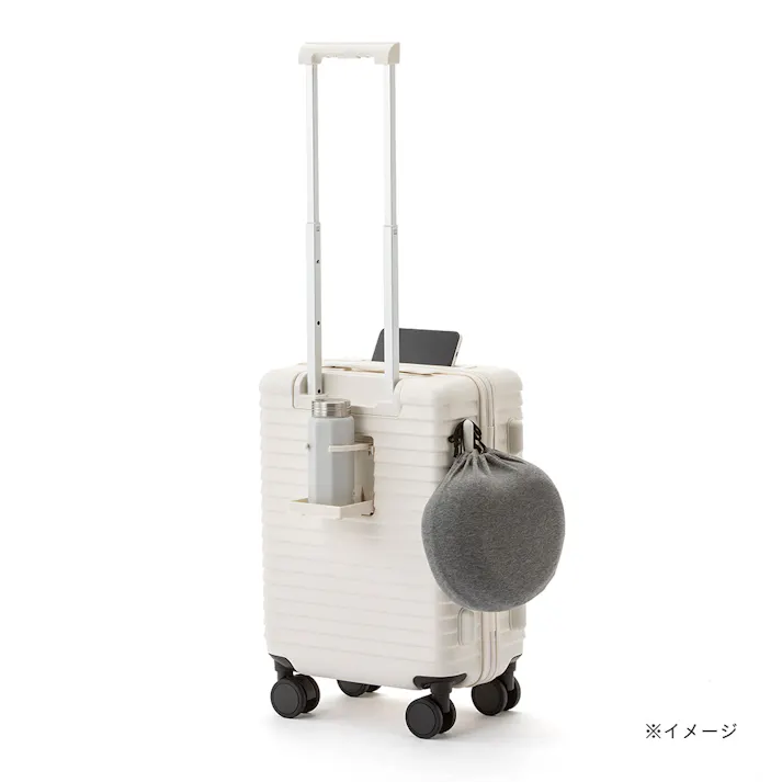 TRADDY ロックができるすぅーと転がるキャスター付きキャリーバッグ+4 30L ホワイト