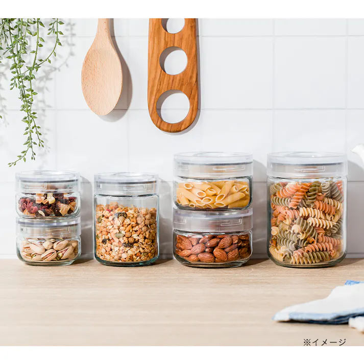 上から見える積み重ねできる保存瓶 750ml