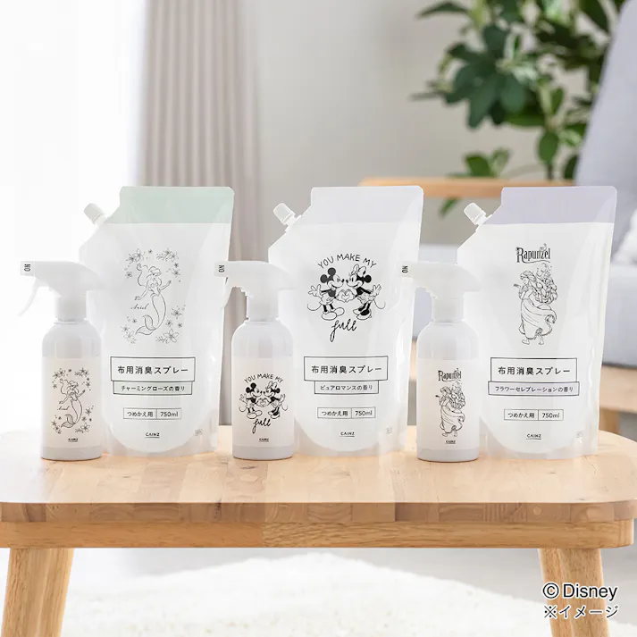 ディズニー 布用消臭スプレー アリエル チャーミングローズの香り 本体 300ml