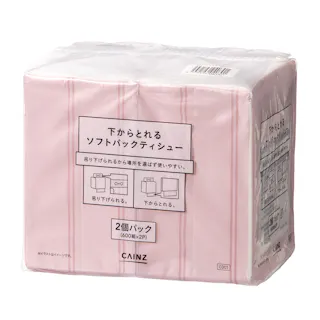 下からとれる ソフトパックティシュー 600組×2個パック