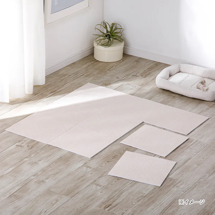 菌や臭いを防ぐ洗える吸着マット&pet アイボリー 9枚組 30×30cm