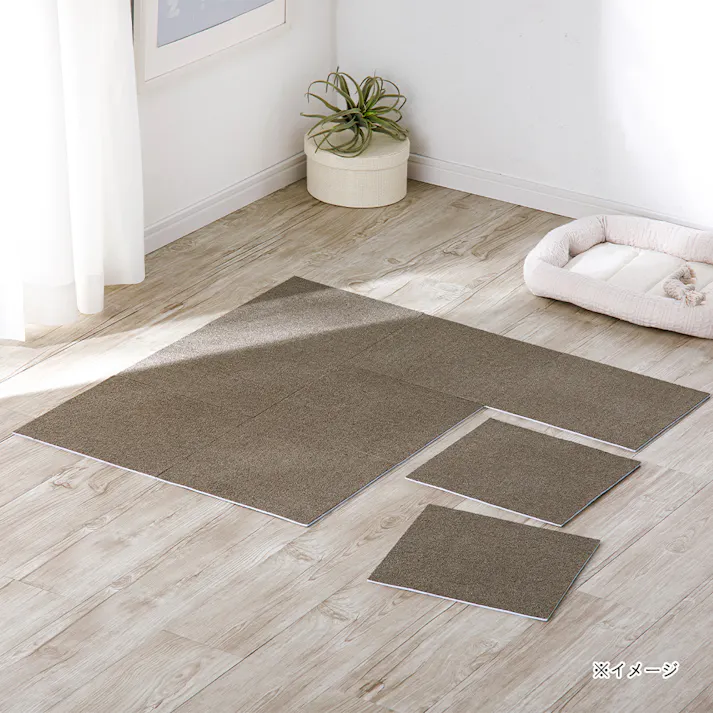 菌や臭いを防ぐ洗える吸着マット&pet モカ 9枚組 30×30cm