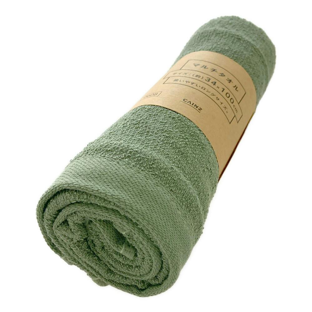 カインズ マルチタオル 34×100cm グリーン | 作業着・作業服・安全靴
