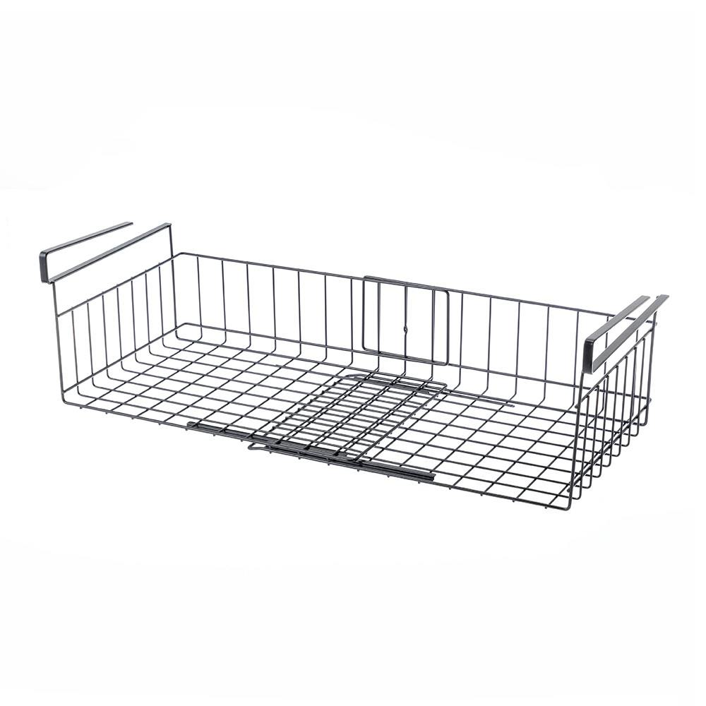 ワイヤーラック 伸縮式 ブラック | スチールラック・メタル製