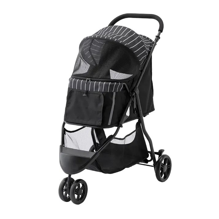 ペット用カート3輪ストライプ