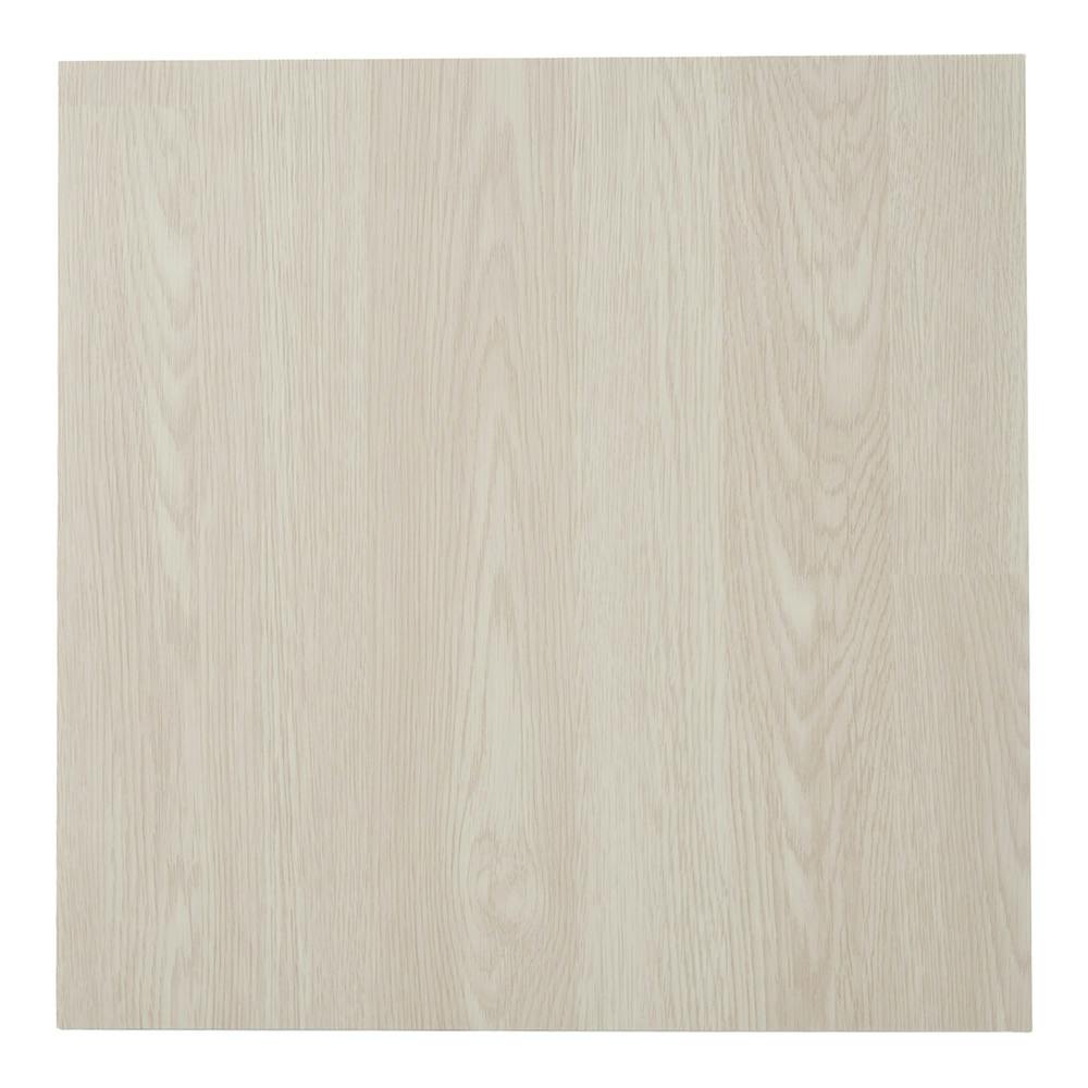 燃えにくい抗菌吸着タイルカーペット 木目ホワイト 幅40cm 奥行40cm