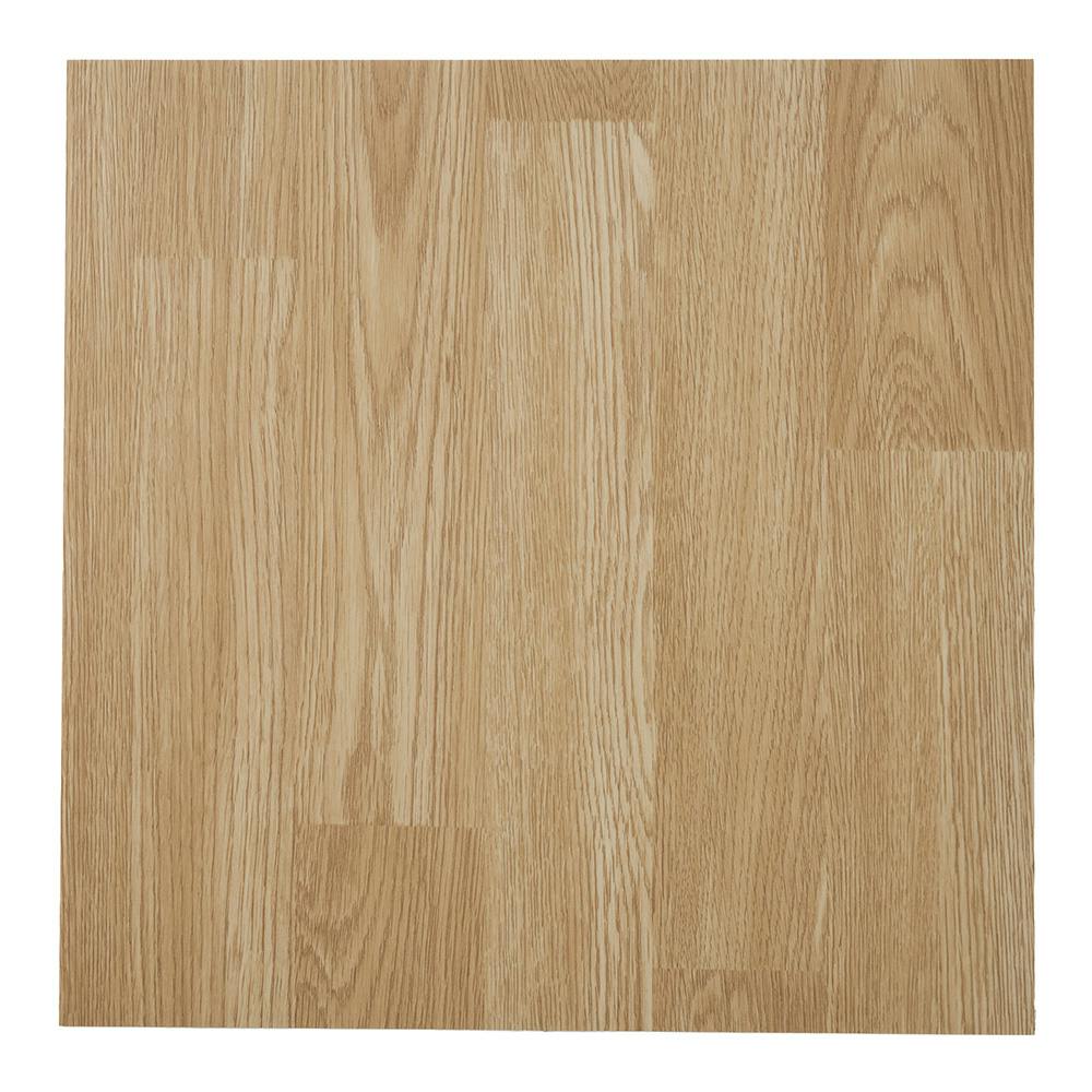 燃えにくい抗菌吸着タイルカーペット 木目調 ナチュラル 幅40cm 奥行40cm