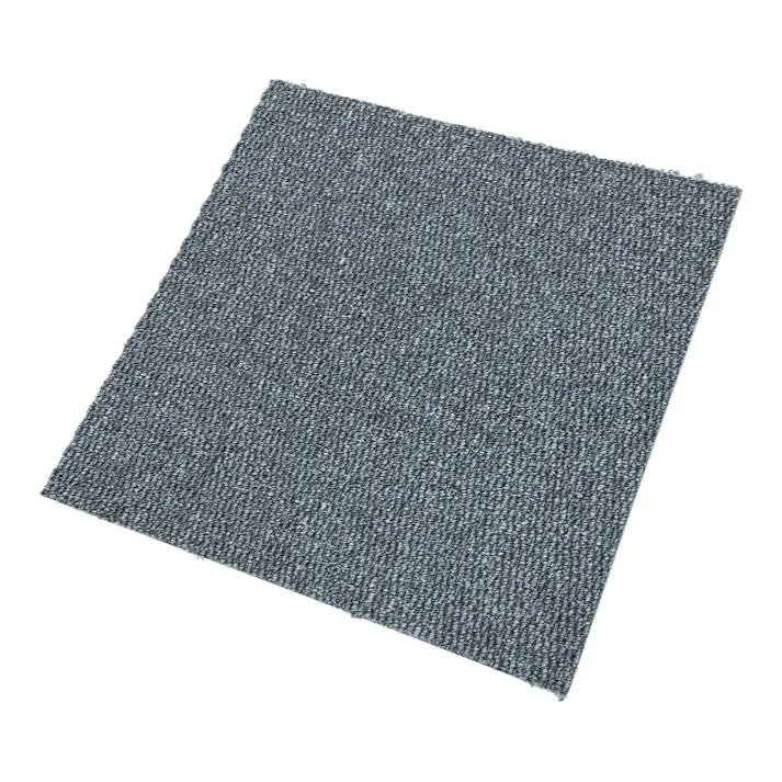 燃えにくいタフトタイルカーペット 幅40cm 奥行40cm グレー