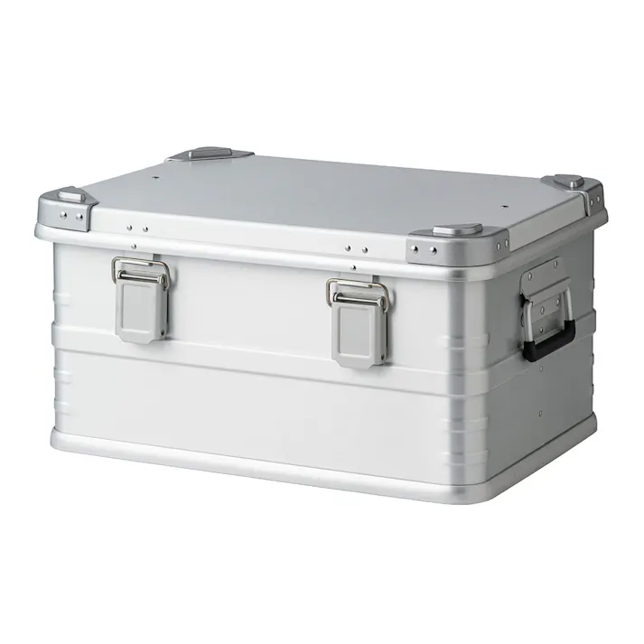 カインズ アルミコンテナボックス M シルバー 幅53cm 奥行38cm 高さ28cm