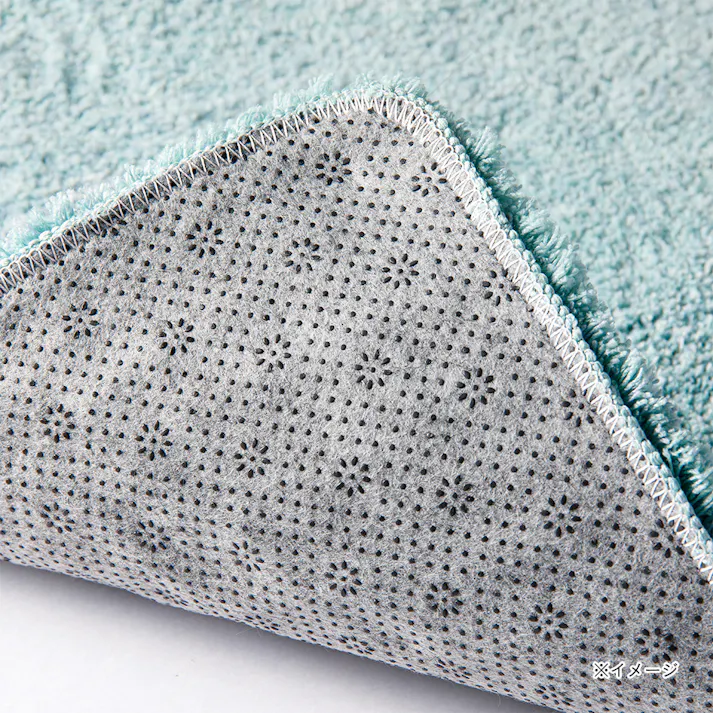 洗える玄関マット シャギー ミントグリーン 50×80cm