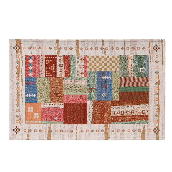 洗えるゴブラン織り玄関マット ギャベ 50×80cm