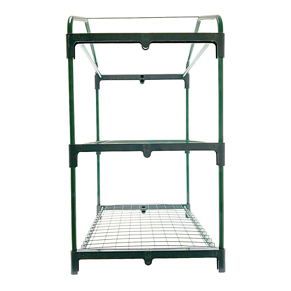 ［新品未使用］カインズ　フラワーラック温室2段 カインズ 折りたたみフラワースタンド 2段 | 鉢・プランター・花台