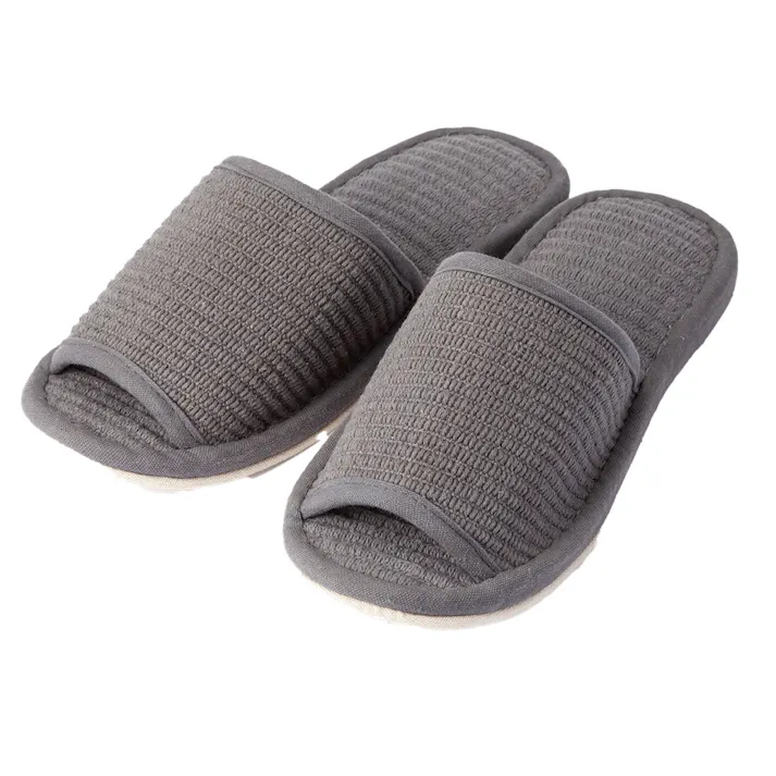 ふんわりコットンスリッパ 28~30cm グレー